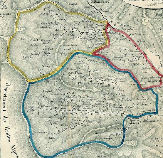 Carte des Valles Vaudoises